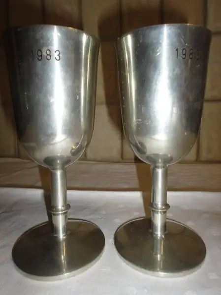  Zinnbecher, Zinnkelche, Weinkelche, Weinbecher