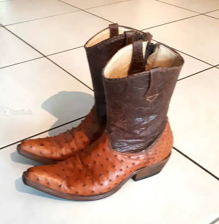 Cowboystiefel Straussenleder Gr. 44