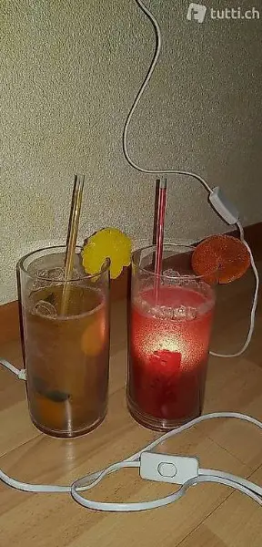Leuchten aus Cocktailgläser