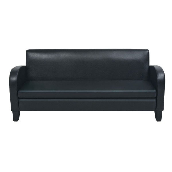  3-Sitzer-Sofa Kunstleder Schwarz