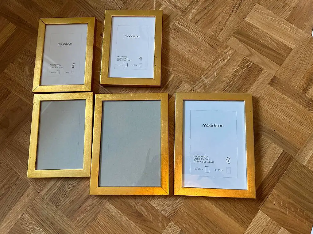 Holzrahmen gold (6 Stk.)