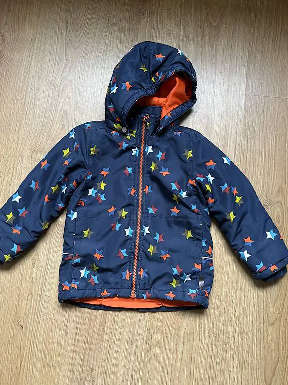 Winterjacke blau mit Sternen Grösse 104