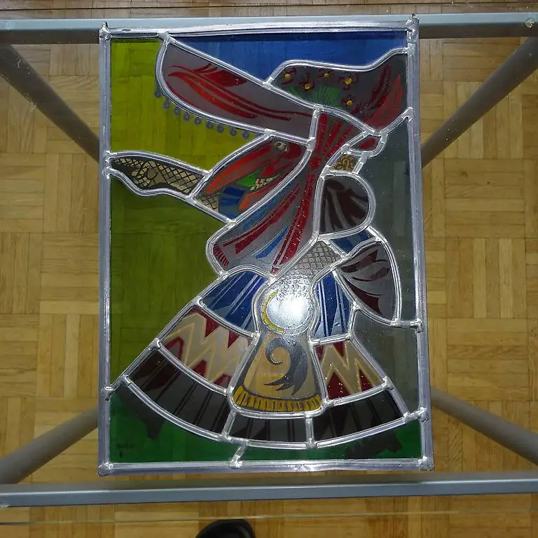 Glasscheibe Fasnachtsfigur "alti Dante"