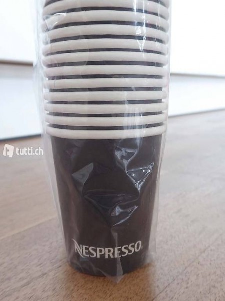 Nespresso Espresso Einwegbecher, Kartonbecher, NEU