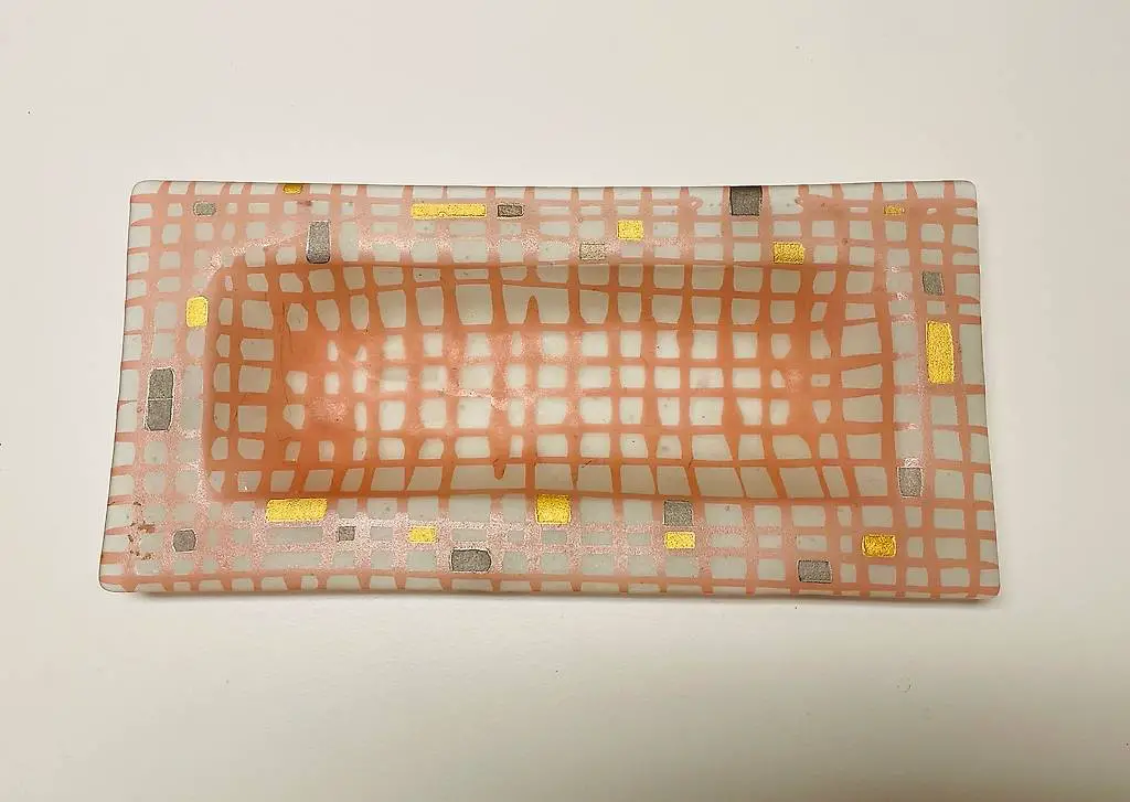 Glasschale orange gestreift Bettina Eberle