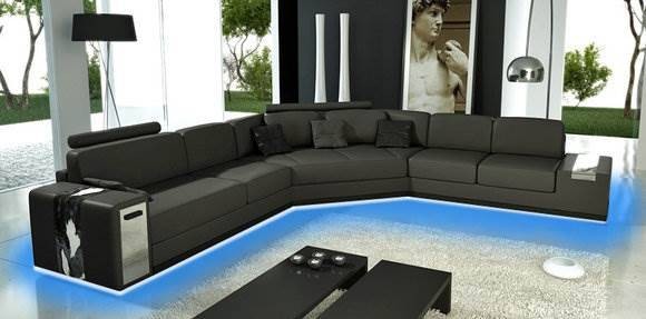  Ledersofa Wohnlandschaft XXL Ecksofa Bigsofa Couch 4414
