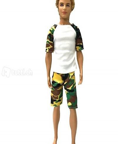 BARBIE KLEID KEN - HOSE UND SHIRT MILITÄR