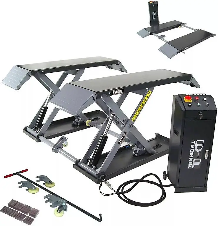 - Mobile Scherenhebebühne 3,5t + elektr. Entriegelung