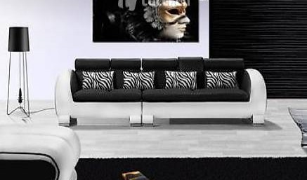  DESIGNER LEDERSOFA 5-SITZER GARNITUR VIGO MIT BARFUNKTION