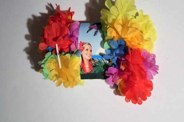 Regenbogen Blumengirlande bunt 3 Meter