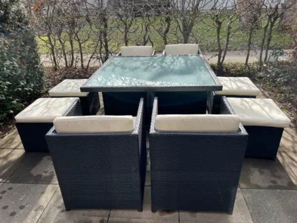 21-tlg. Rattan Sitzgarnitur