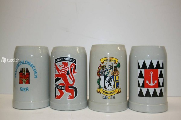 4 Stk. Bierhumpen