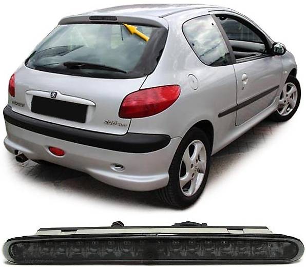 peugeot 206 - led bremsleuchte smoke schwarz