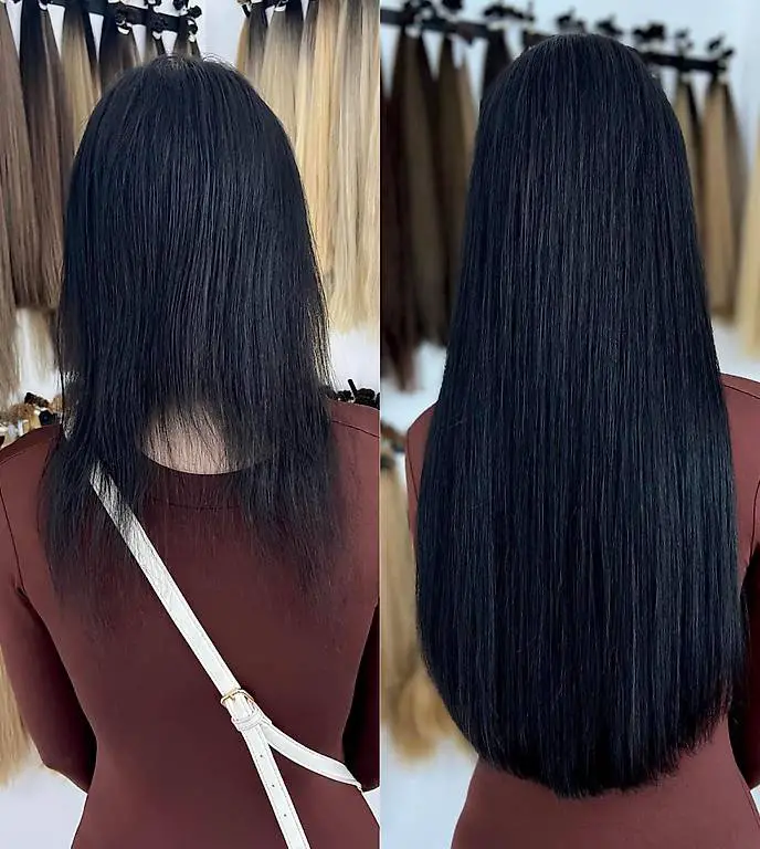 AKT|ON Extensions/Haarverlängerung dunkelbraun/schwarz 60 cm