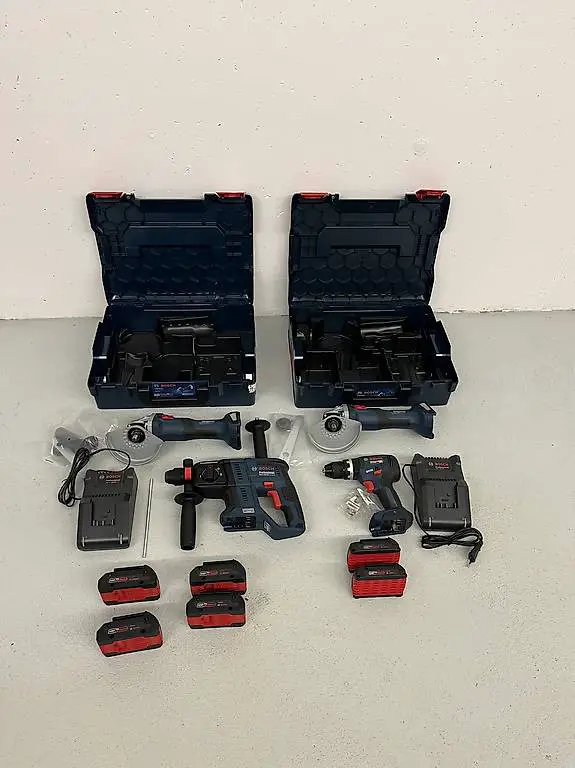 Bosch XL Set Akku Bohrmaschine Schrauber Winkelschleifer