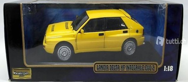 Neu Verpackt 1/18 Lancia Delta Evo Giallo Ginestra