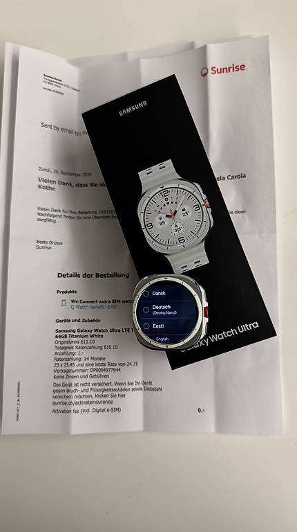 SAMSUNG Galaxy Watch Ultra (LTE) Smartwatch Titan, White