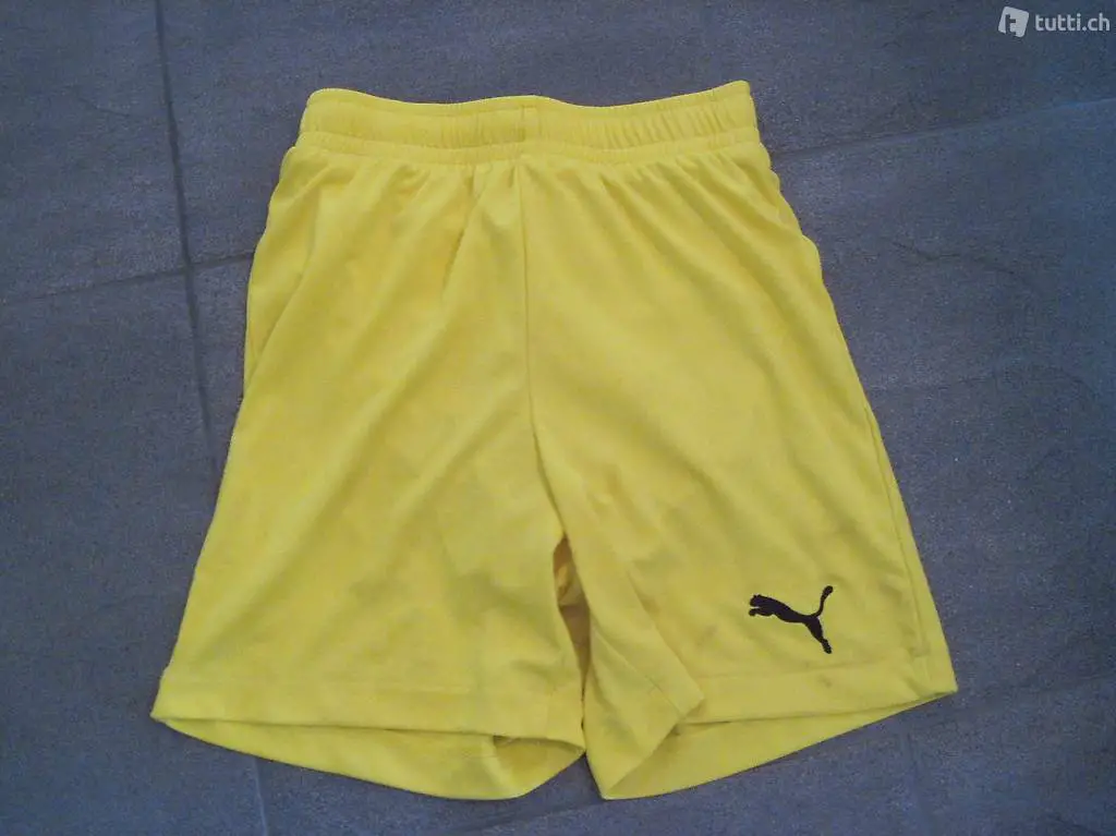 Fussballhose Puma gelb Grösse 128