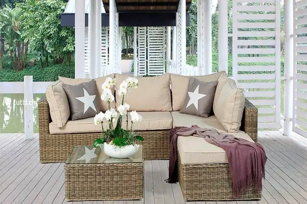 Rattan Möbelset natural