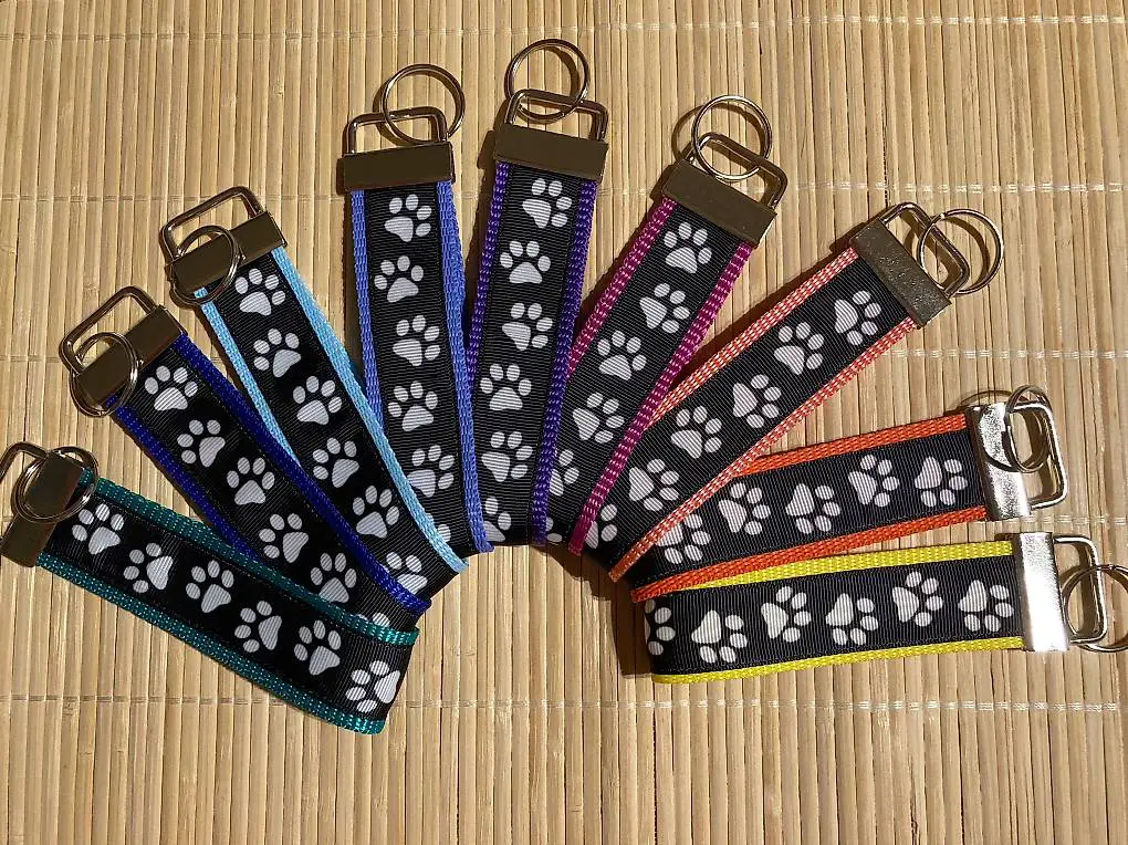 Selbstgenähte Schlüsselbänder