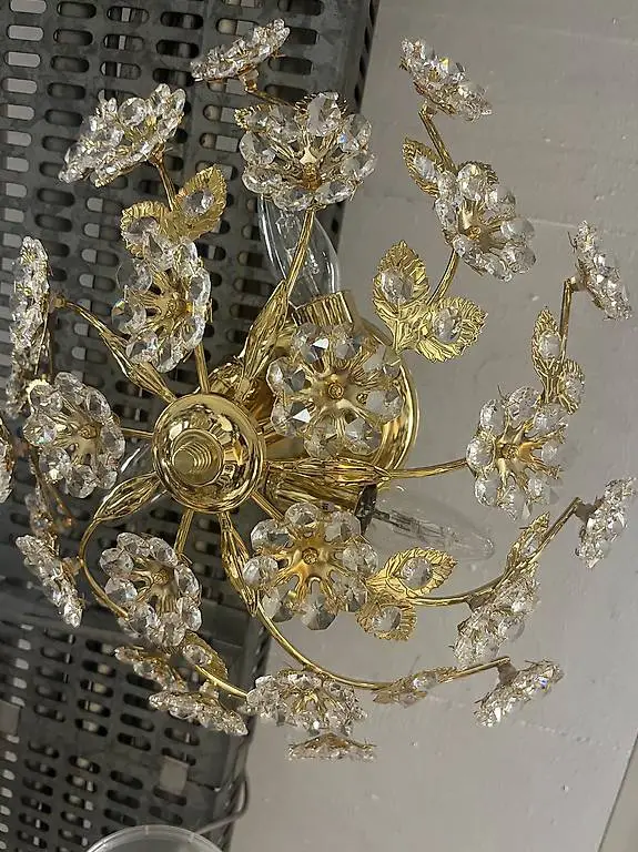 Kristall Deckenlampe ,37cm b x15cm h