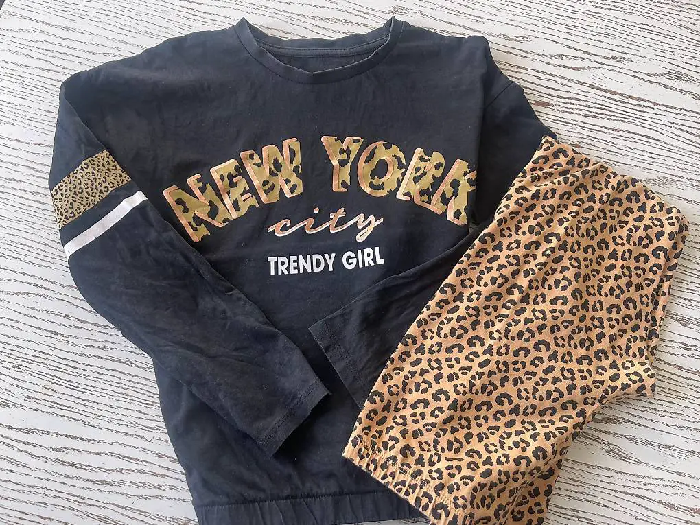 Pyjama/Schlafanzug 2teilig, Tiger Look, Gr. 128