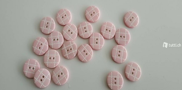 5 Stk. Knopf rosa klein 17mm