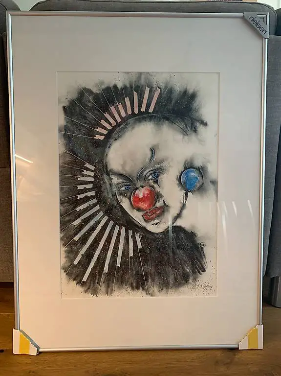 Clown Gemälde von 2003, Gusti Naef