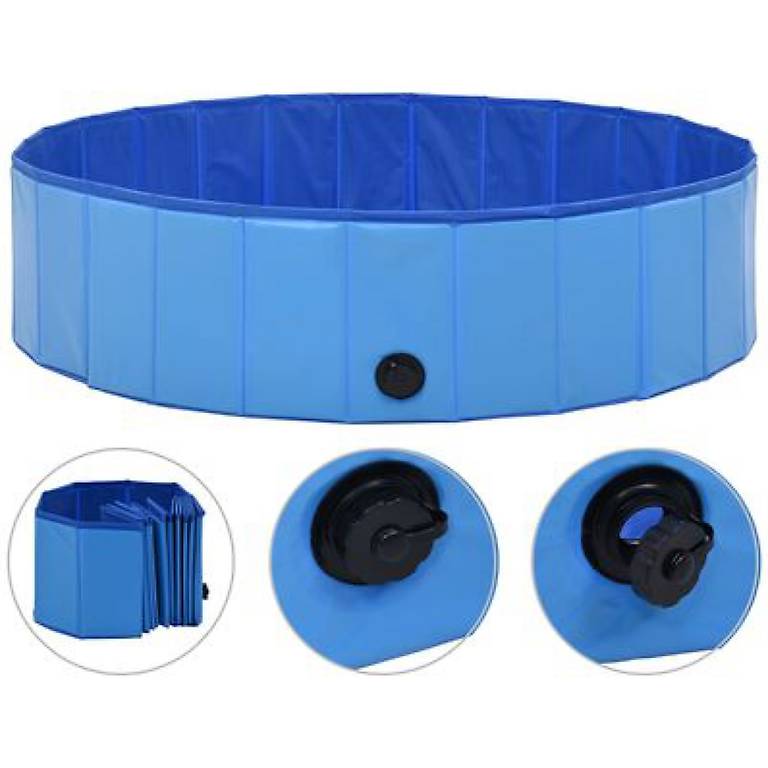 Hundepool Faltbar Blau 120 x 30 cm PVC