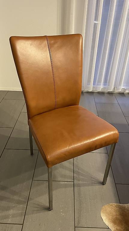 Stuhl Büffelleder braun