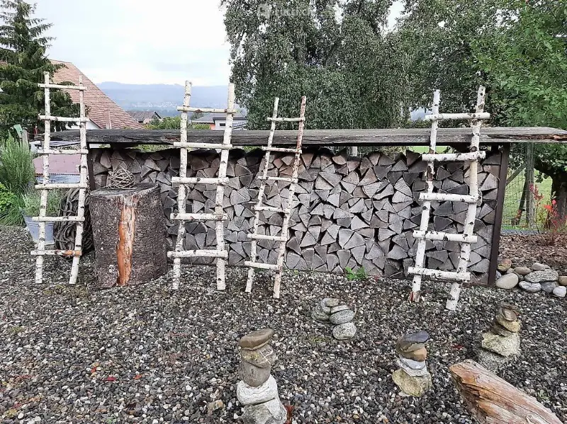 Leiter Birke Leiterli Holzleiter Deko