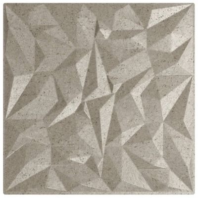 vidaXL Wandpaneele 12 Stk. Beton 50x50 cm SKU:4100054