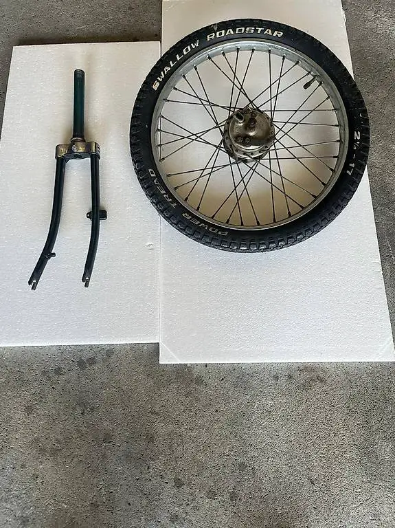 Forcelle e ruota motorino ciclomotore mofa Sachs 502