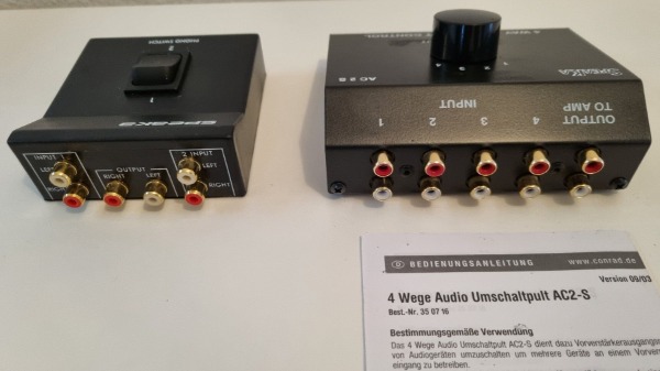 Audio Controll SPEKA - 2Geräte Audio Qualle Verstärker