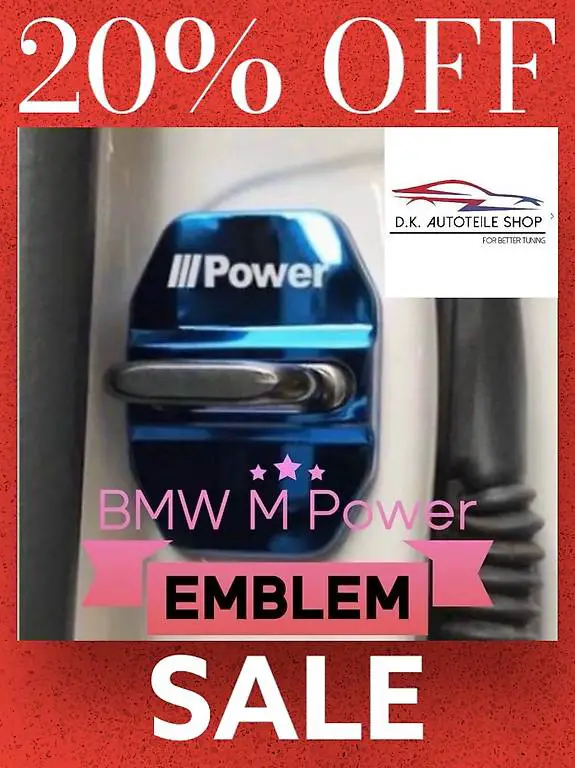 BMW M POWER Türschloss Abdeckung für alle BMW Modelle