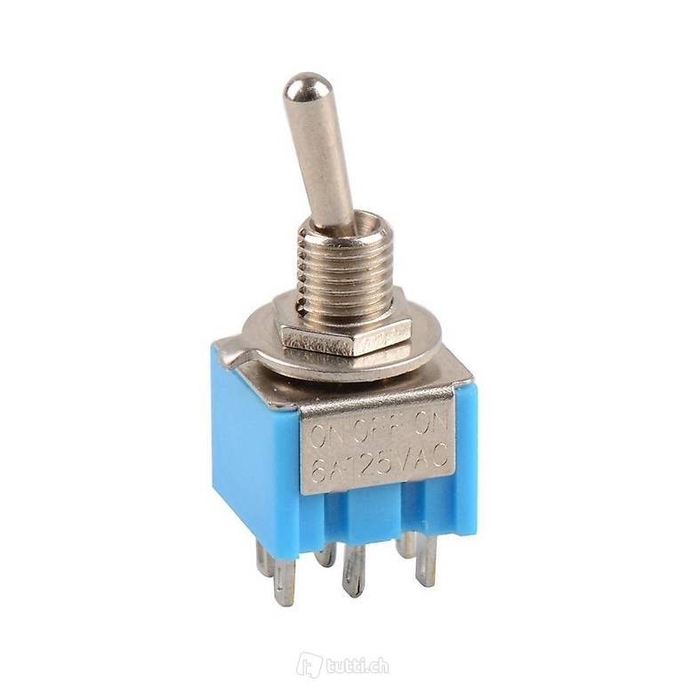  Kippschalter 2 x ON-OFF-ON 125V AC 6A