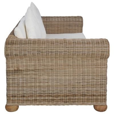  vidaXL 2-Sitzer-Sofa mit Kissen Natur RattanSKU:283073
