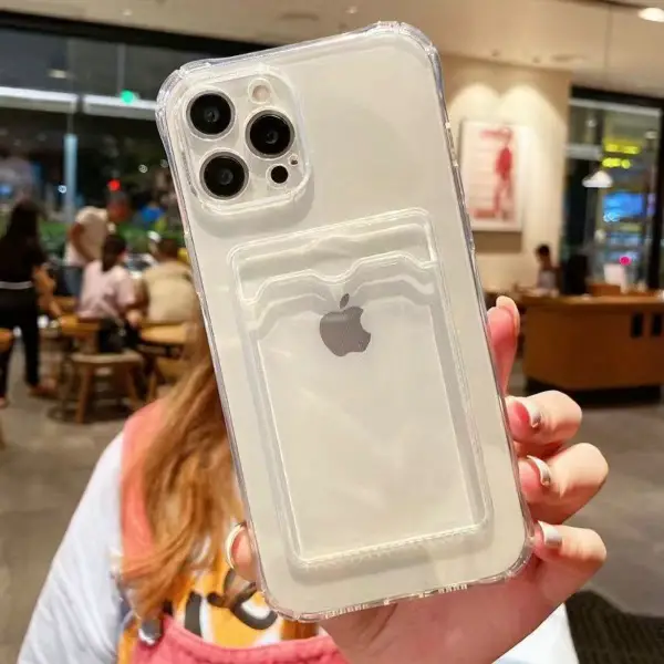 Apple iPhone - Transparente Schutzhülle [mit Kartenhalter]