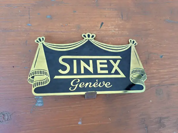 plaque métallique Sinex