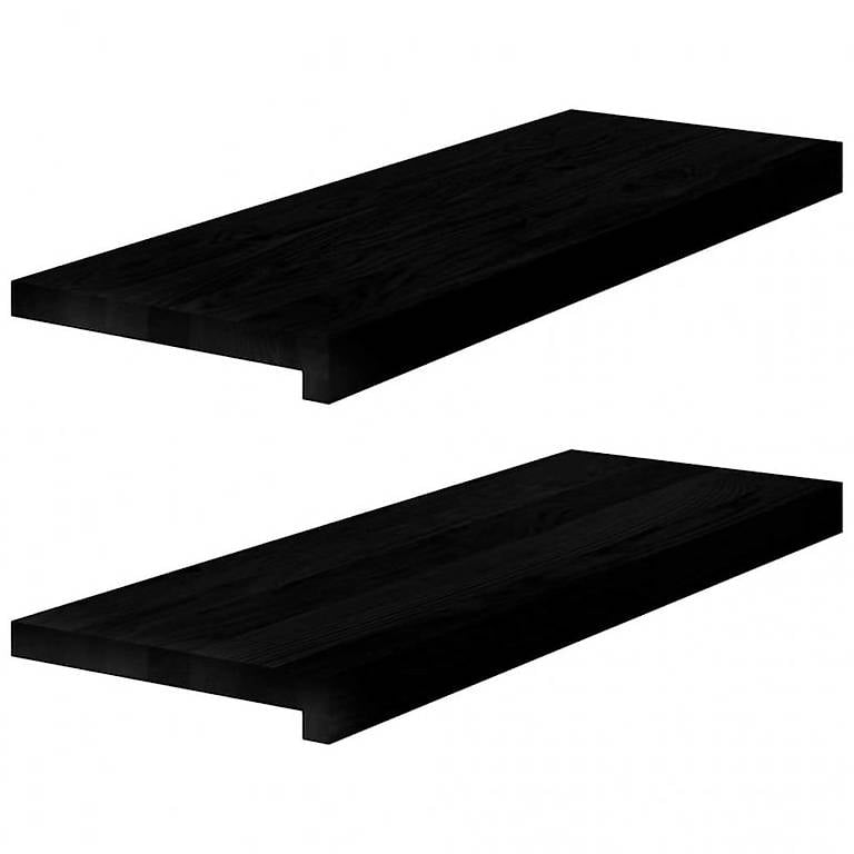 Fensterbänke 2 Stk. Dunkelbraun 70x30x2 cm Massivholz E