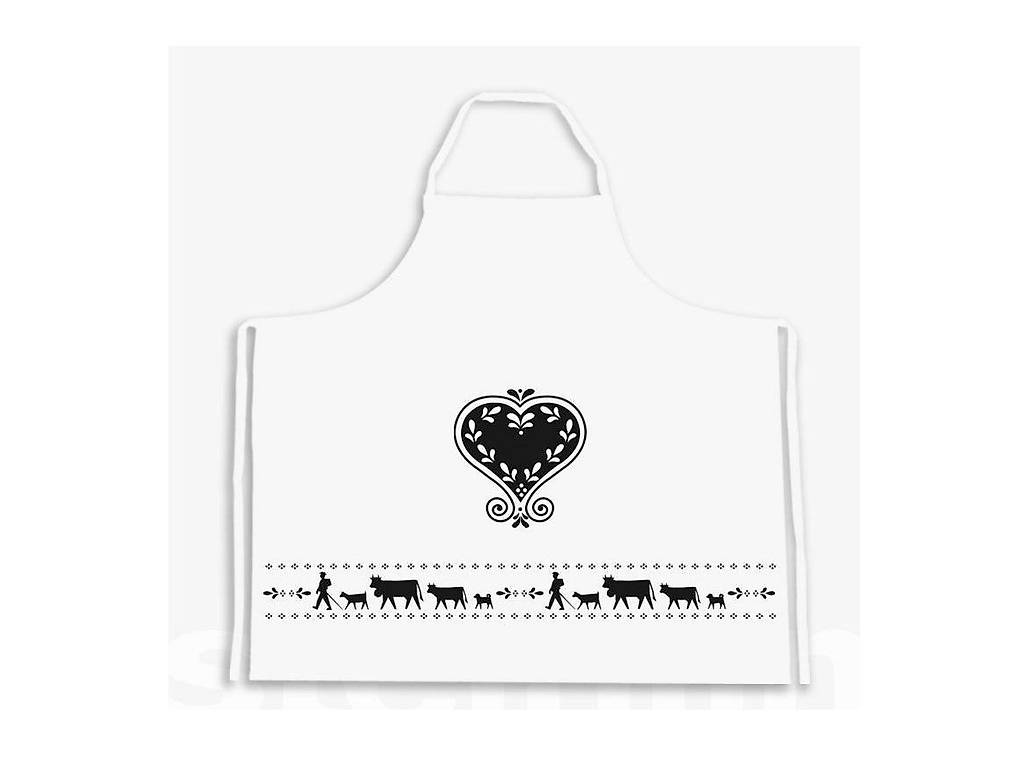 Steinlin Schürze «Alpaufzug», weiss