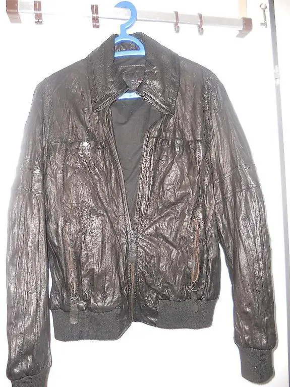 Neuw. Zara Man - Lederjacke - schwarz - Gr. M