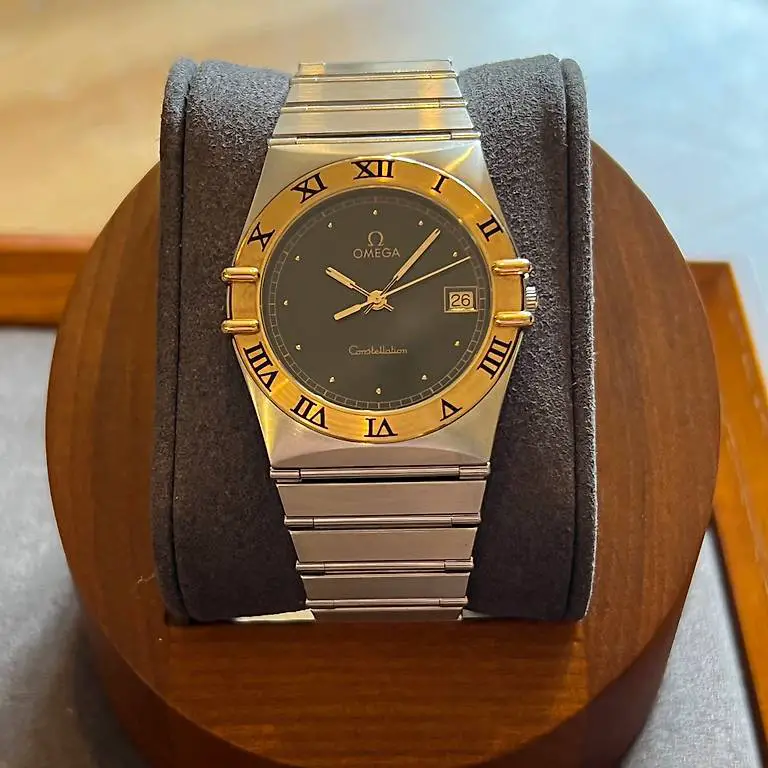 Omega Constellation Quartz Date Black Dial Circa 1991