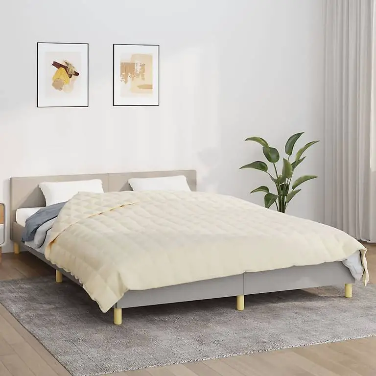 Gewichtsdecke Hellcreme 200x230 cm 9 kg Stoff