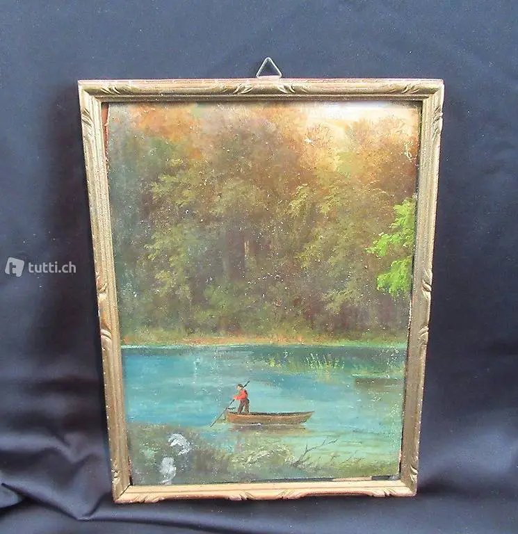  Studie Ölgemälde in schönen Rahmen