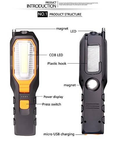 LED Arbeits-Handlampe mit Magnet