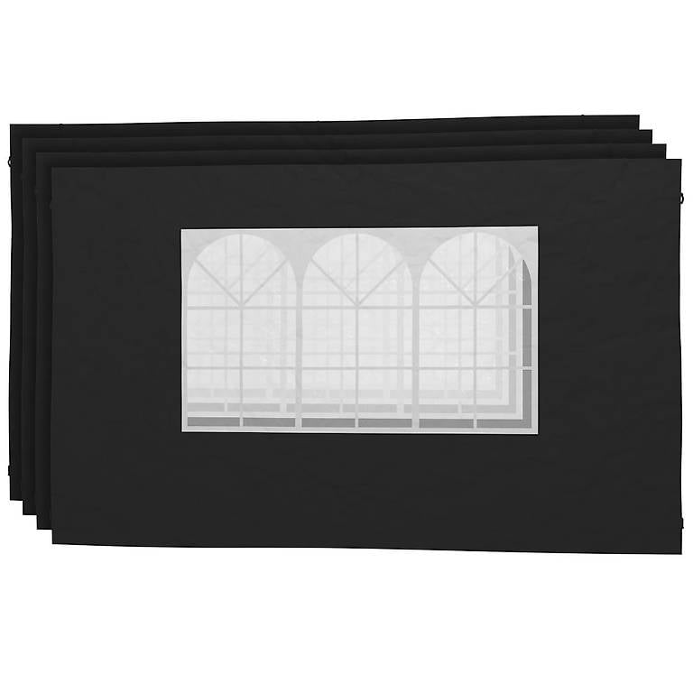 Seitenwände für 3 x 3 m Partyzelt schwarz