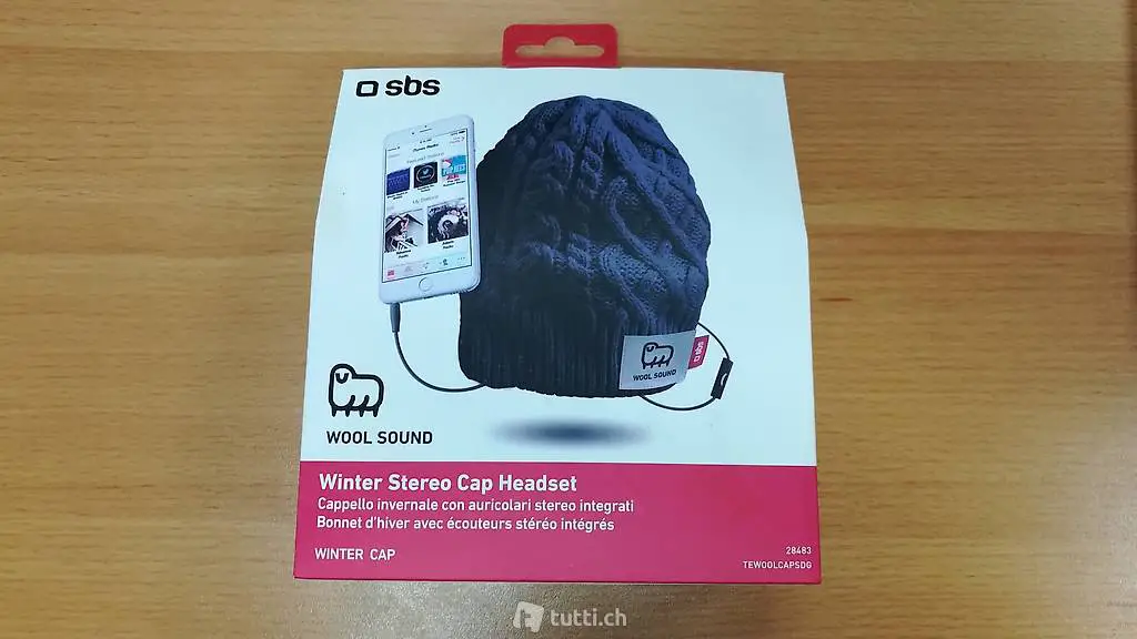 Wollmütze mit Kopfhörern