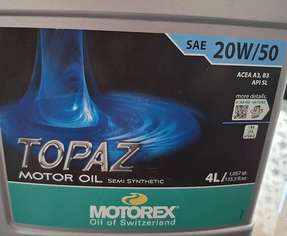 Motorenöl Motorex Topaz 20w/50