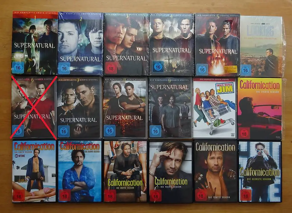 Diverse Fernsehserienstaffeln auf DVD